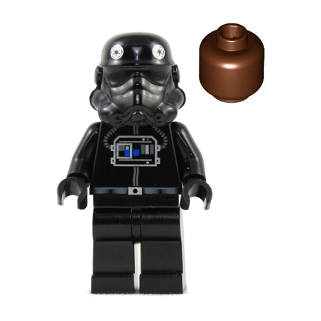 Imperial TIE Fighter Pilot - Reddish Brown Head Lego® - sw0035a