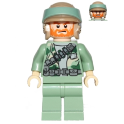 Endor Rebel Commando - Beard and Angry Dual Sided Head Lego® - sw0511