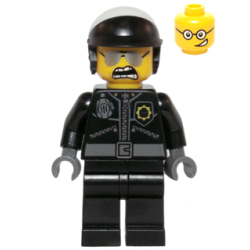 Bad Cop - Head with Crooked Smile Lego® - tlm098