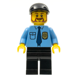 Police - City Shirt with Dark Blue Tie and Gold Badge