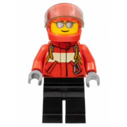 City Pilot Male, Red Fire Suit