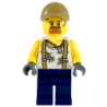 City Jungle Engineer - White Shirt with Suspenders and Dirt Stains