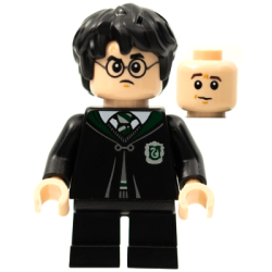 Harry Potter - Black Slytherin Robe and Short Legs (Gregory Goyle Transformation) Lego® - hp285