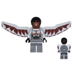 Falcon - Light Bluish Gray and Dark Red Wings Lego® - sh0261