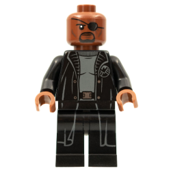 Nick Fury - Gray Sweater and Black Trench Coat