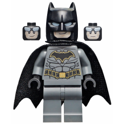 Batman - Dark Bluish Gray Suit with Gold Outline Belt and Crest