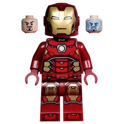 Iron Man - Silver Hexagon on Chest Lego® - sh0612